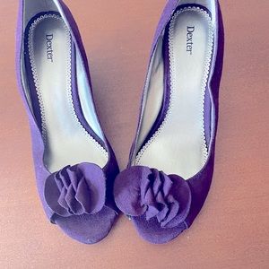 Purple Suede Wedge Open-toe